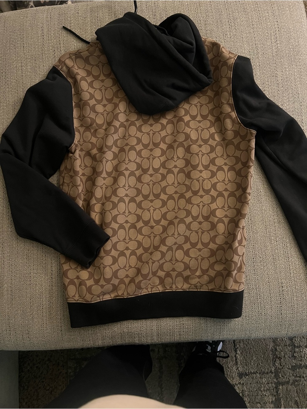 Coach Black Logo-Print Hoodie
